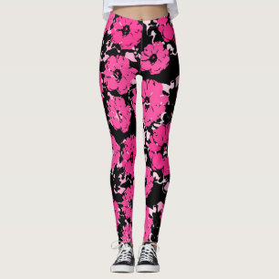 Abstrakte, rosafarbene, bläserne Farbe Leggings