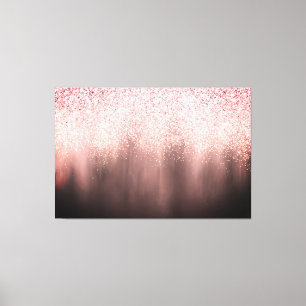 Abstrakte rosafarbene schwarze Ombre-Glitter-Maler Leinwanddruck