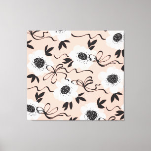 Abstrakte Rose, blassfarbene Farben, Vintages Must Leinwanddruck