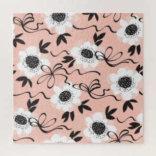 Abstrakte Rose, blassfarbene Farben, Vintages Must Puzzle