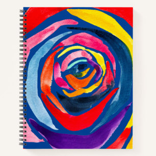 Abstrakte Rose Blume Pop Kunst Notizbuch