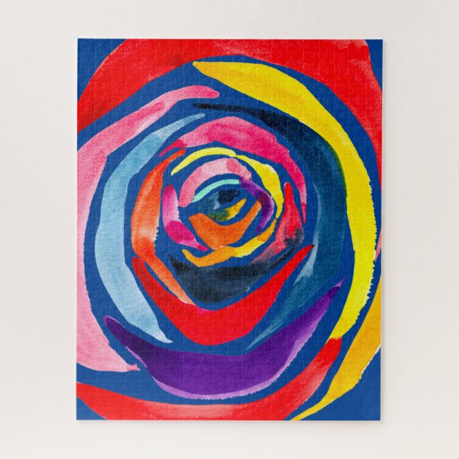 Abstrakte Rose Blume Pop Kunst Puzzle (Vertikal)