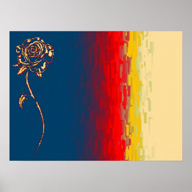 Abstrakte Rose Canvas Print Poster (Vorne)