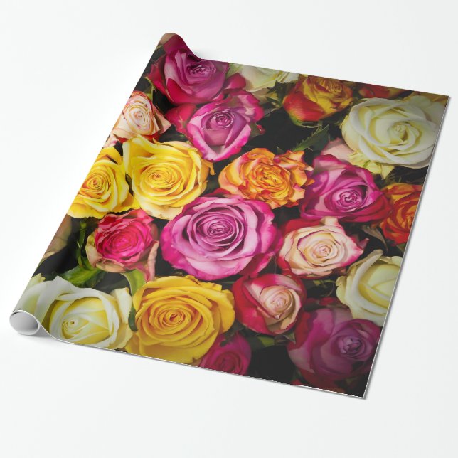 Abstrakte Rose Garten Elegante Geschenkpapier (Ungerollt)