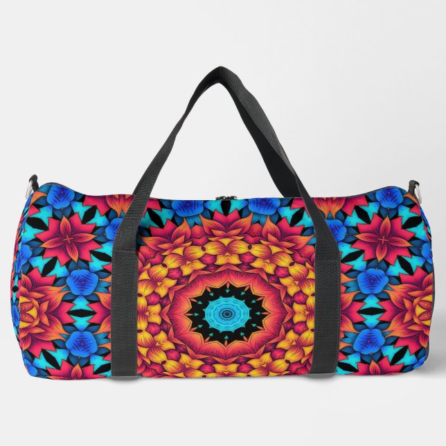Abstrakte Rose Geometrisches Duffel-Bag Duffle Bag (Vorderseite)