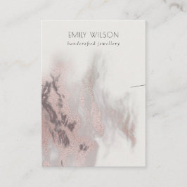 Abstrakte Rose Gold Agate Necklace Band Display Visitenkarte