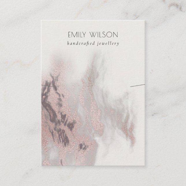 Abstrakte Rose Gold Agate Necklace Band Display Visitenkarte (Vorderseite)