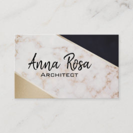 *~* Abstrakte Rose Gold Foil Geometrie Block Visitenkarte