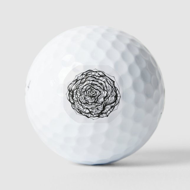 Abstrakte Rose Golfball (Vorderseite)