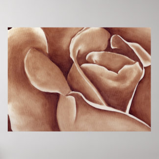 Abstrakte Rose im Ölsektor Poster