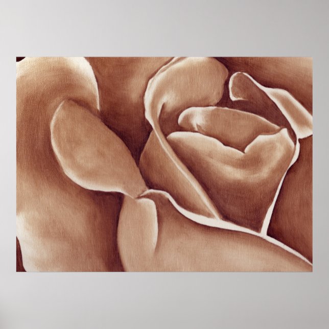 Abstrakte Rose im Ölsektor Poster (Vorne)