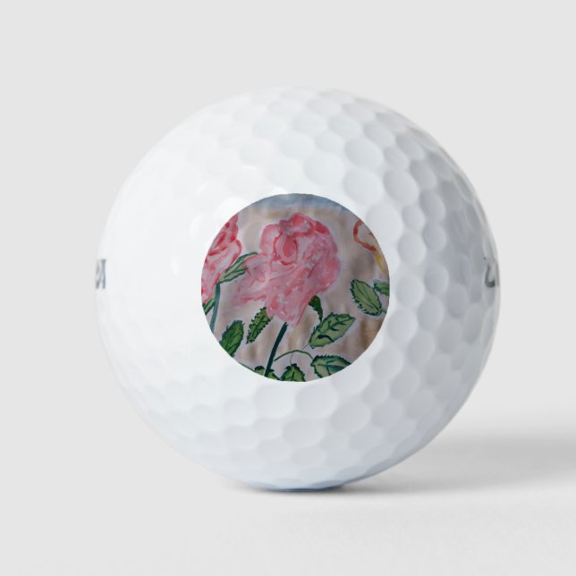 Abstrakte Rose im Sommer Golfball (Vorderseite)