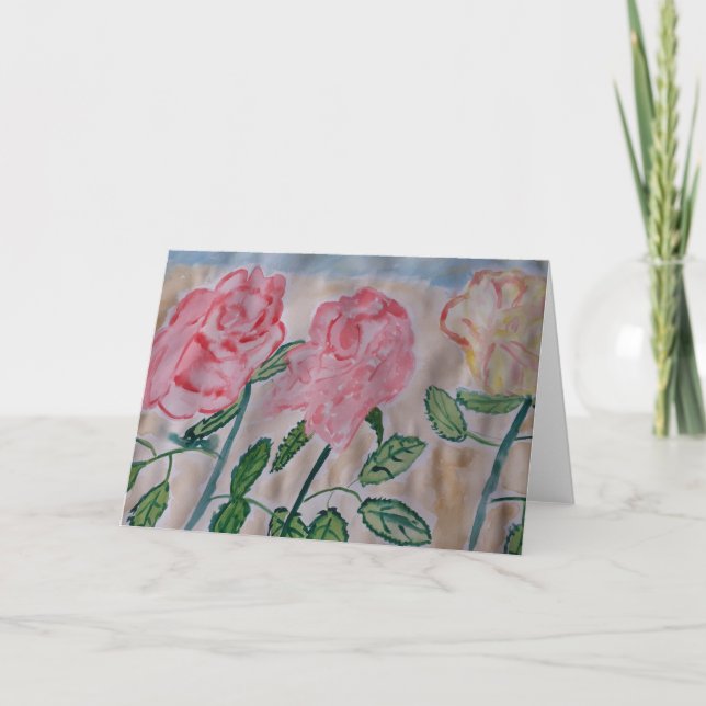 Abstrakte Rose im Sommer Karte (Vorderseite)