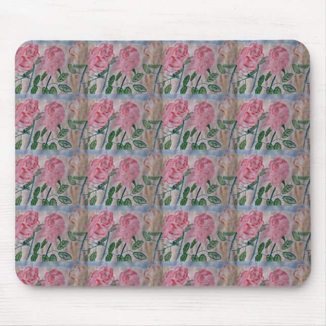 Abstrakte Rose im Sommer Mousepad (Vorne)