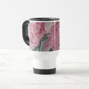 Abstrakte Rose im Sommer Reisebecher