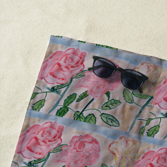 Abstrakte Rose im Sommer Strandtuch (Beispiel)
