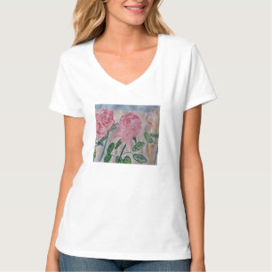 Abstrakte Rose im Sommer T-Shirt