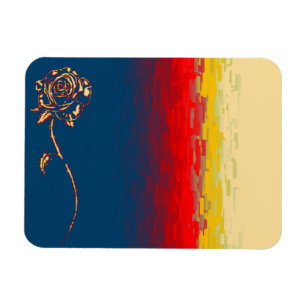 Abstrakte Rose Magnet