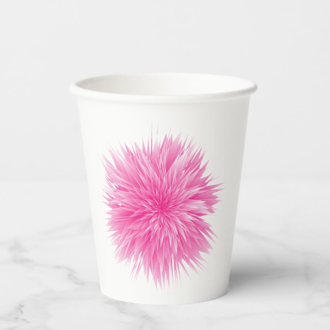 Abstrakte Rose Pappbecher (Vorderseite)