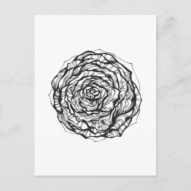 Abstrakte Rose Postkarte (Vorderseite)