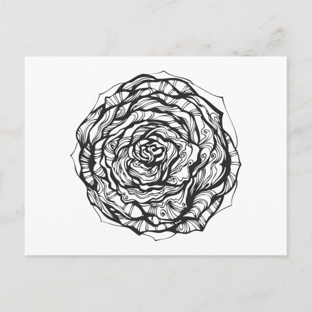 Abstrakte Rose Postkarte (Vorderseite)