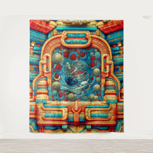 Abstrakte Rose Priesterin Hexerei Kunst Wandteppich