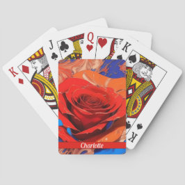 Abstrakte Rose Spielkarten