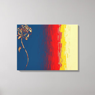 Abstrakte Rose überzogene Canvas Leinwanddruck