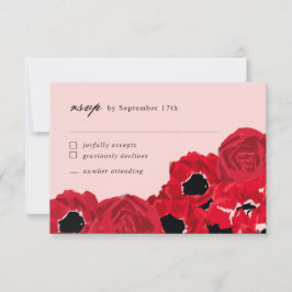 Abstrakte Rose und Poppies zur Koordinierung klein Mitteilungskarte