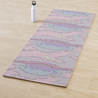 🌸 Abstrakte Rose und Violett Yogamatte
