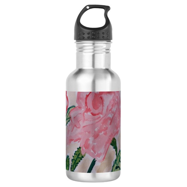Abstrakte Rose Wasser Flasche Edelstahlflasche (Vorderseite)