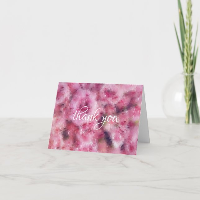 Abstrakte Rosen Blumen Danke Skript Vorlage (Vorderseite)