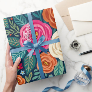 Abstrakte Rosen Monarch Schmetterlinge Geschenkpap Geschenkpapier