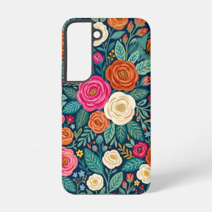 Abstrakte Rosen Schmetterlinge Samsung Hüllen Galaxy Hülle