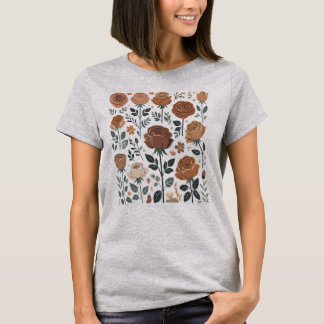 Abstrakte Rosen T-Shirt
