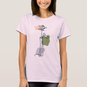 Abstrakte Rosenblüte T-Shirt