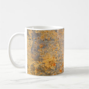 Abstrakte Rostgrundierung aus Edelmetall Kaffeetasse