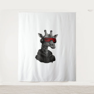 Abstrakte Rot- und Schwarzgiraffe Klassischer T -  Wandteppich