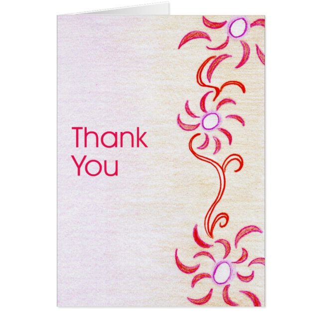 Abstrakte rote Blumenhochzeits-Einladung (Vorne)