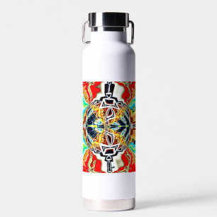 Abstrakte rote Explosions-Wasserflasche Trinkflasche