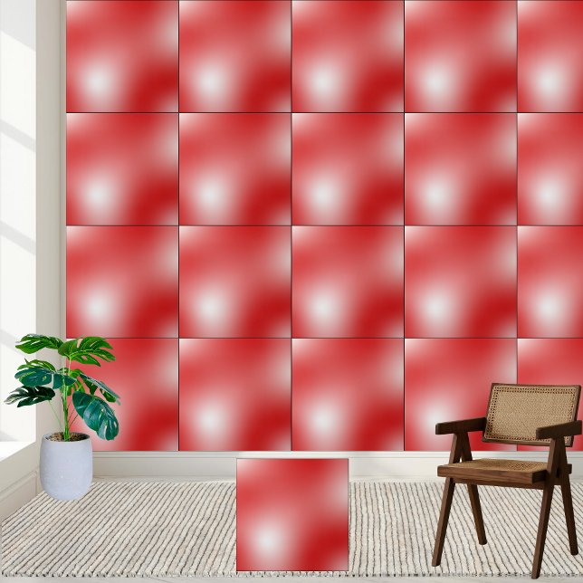 Abstrakte rote Keramik Fliese (Abstract Red Gradient Ceramic Tile)