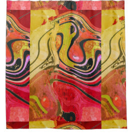 Abstrakte rote Kunstwerke Duschvorhang