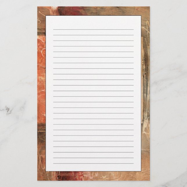 Abstrakte rote Landschaft Briefpapier (Vorderseite)