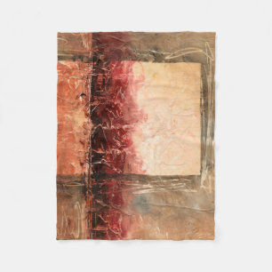 Abstrakte rote Landschaft Fleecedecke