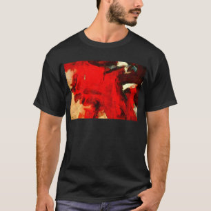 Abstrakte rote Malerei T-Shirt