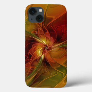 Abstrakte Rote Orange Braun Grünes Fraktal Kunst B Case-Mate iPhone Hülle