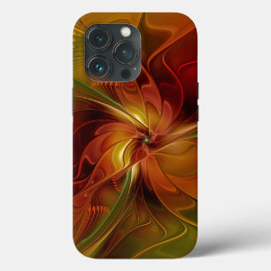 Abstrakte Rote Orange Braun Grünes Fraktal Kunst B Case-Mate iPhone Hülle