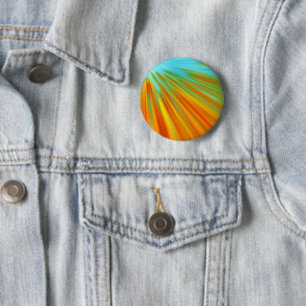 Abstrakte rote, orangefarbene Streifen auf blau Button