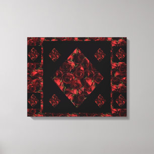 Abstrakte Rote Rose Canvas Print 20 X 16 Leinwanddruck