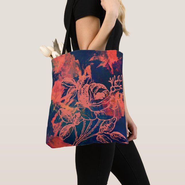 Abstrakte rote Rose Kunst (Von Nahem)